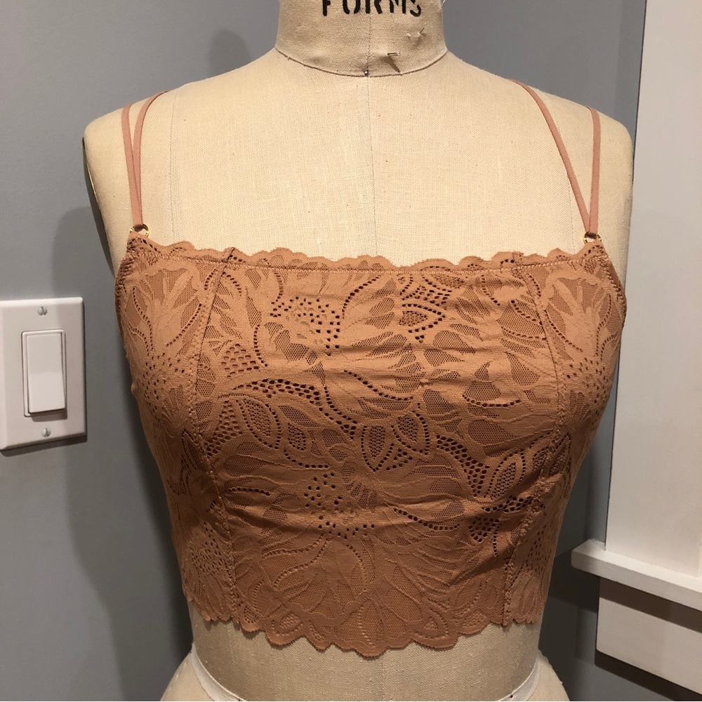 Aerie Holiday Best Lace Longline Bralette Medium